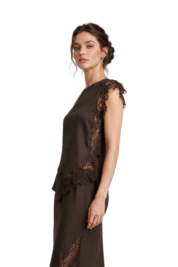 The Diana Mixed Lace Blouse