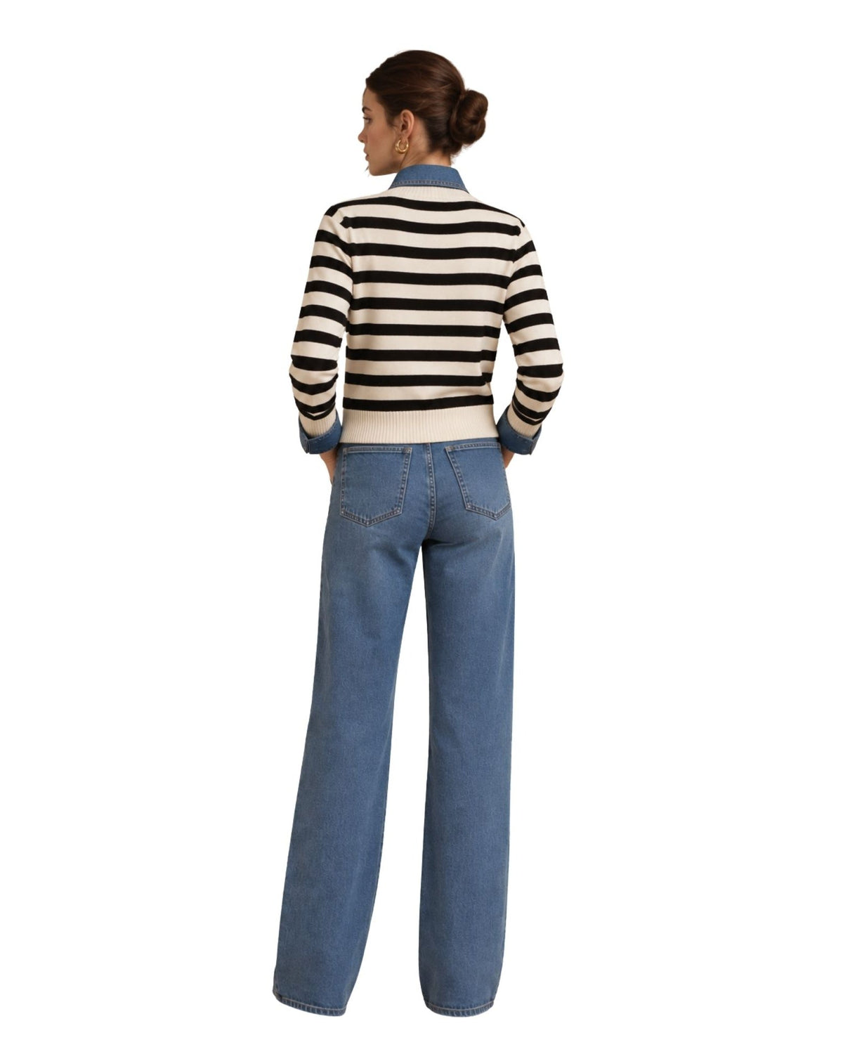 The Adelina Striped Horse Edge Sweater - pookie and sebastian