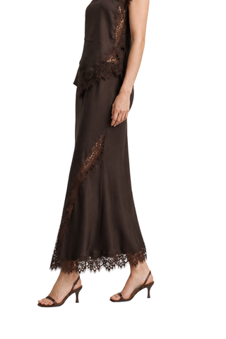 The Diana Mixed Lace Midi Skirt - pookie and sebastian