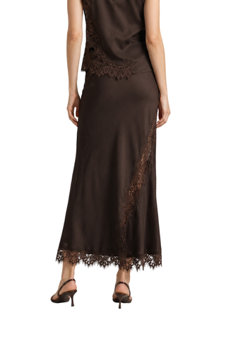 The Diana Mixed Lace Midi Skirt - pookie and sebastian