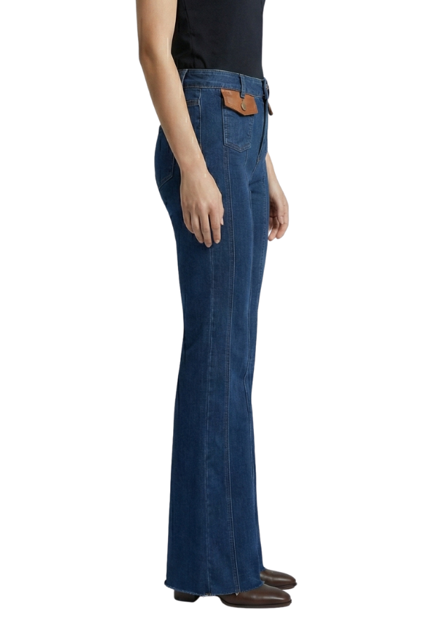 The Monaco High Rise Wide Flare Pocket Jeans