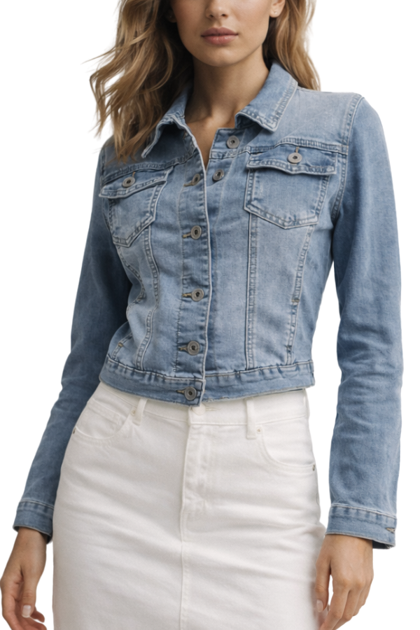The Kaily Cropped Denim Jacket - pookie and sebastian
