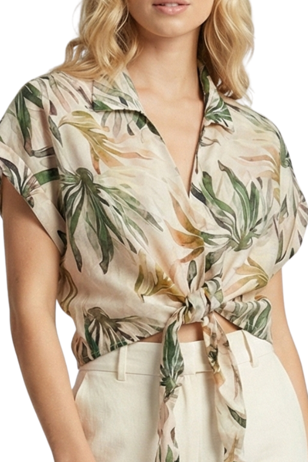 The Isabella Coastal Front Tie Top