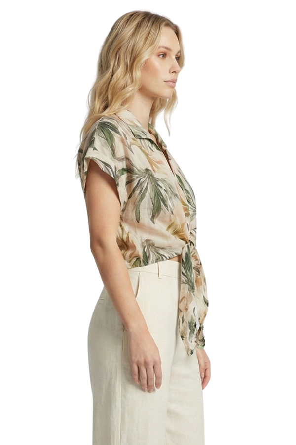 The Isabella Coastal Front Tie Top