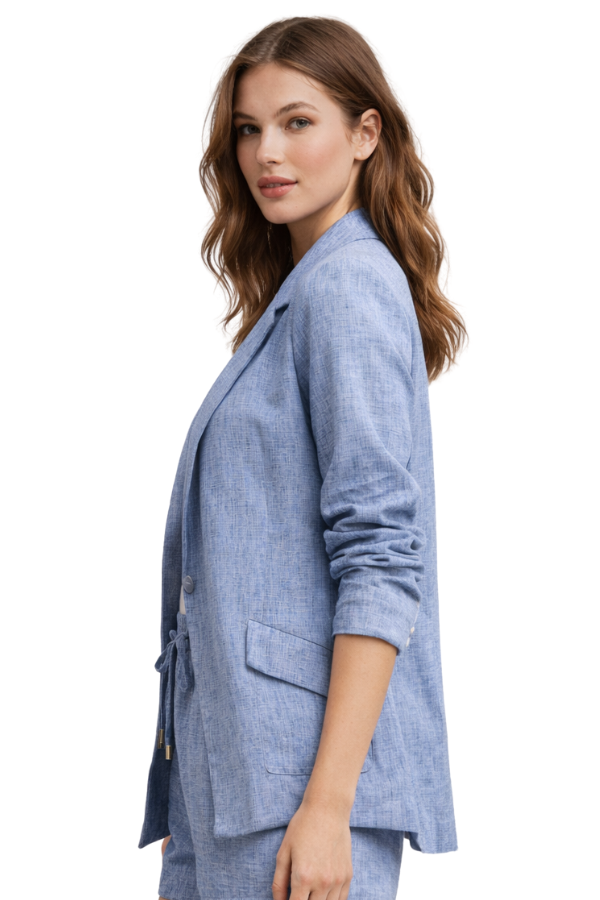 The Allison Ruched Sleeve Blazer
