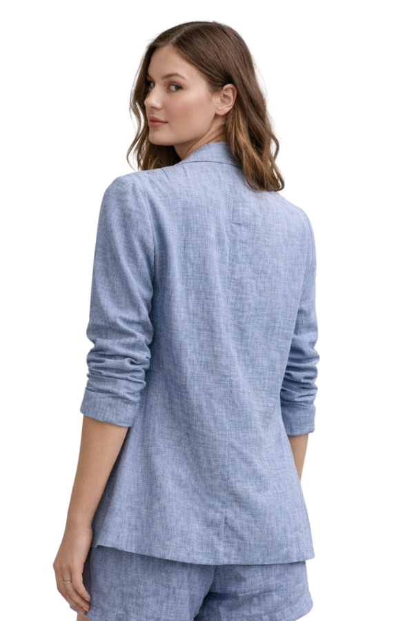 The Allison Ruched Sleeve Blazer