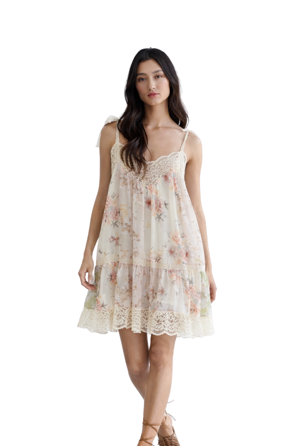 The Lace NYC With Details Flowy Dress