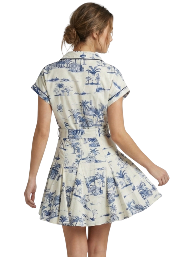 The Margot Palm Tree Bamboo Buckle Dress