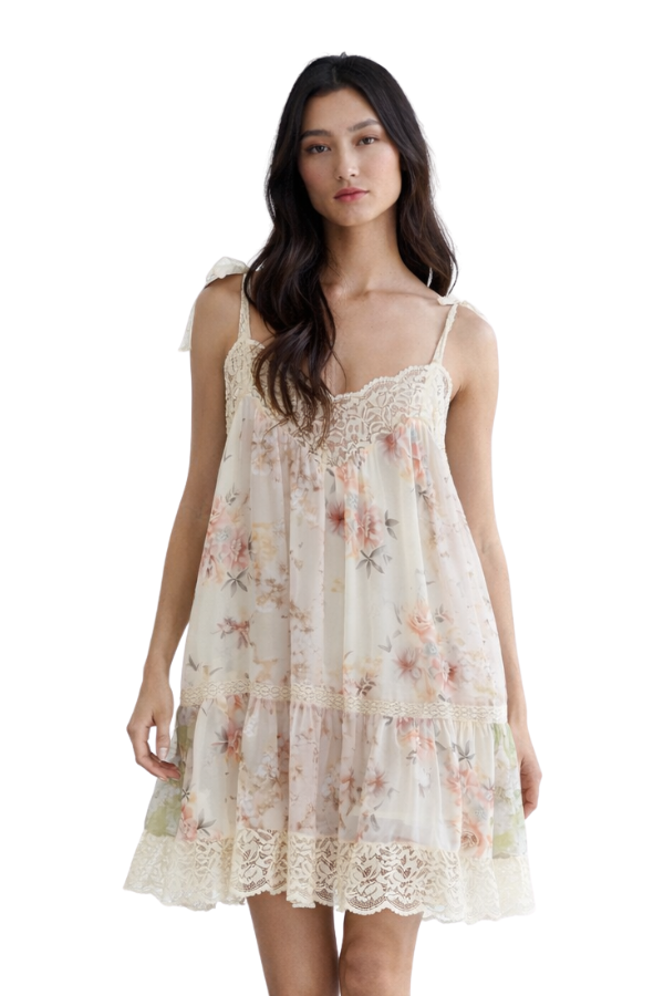 The Lace NYC With Details Flowy Dress