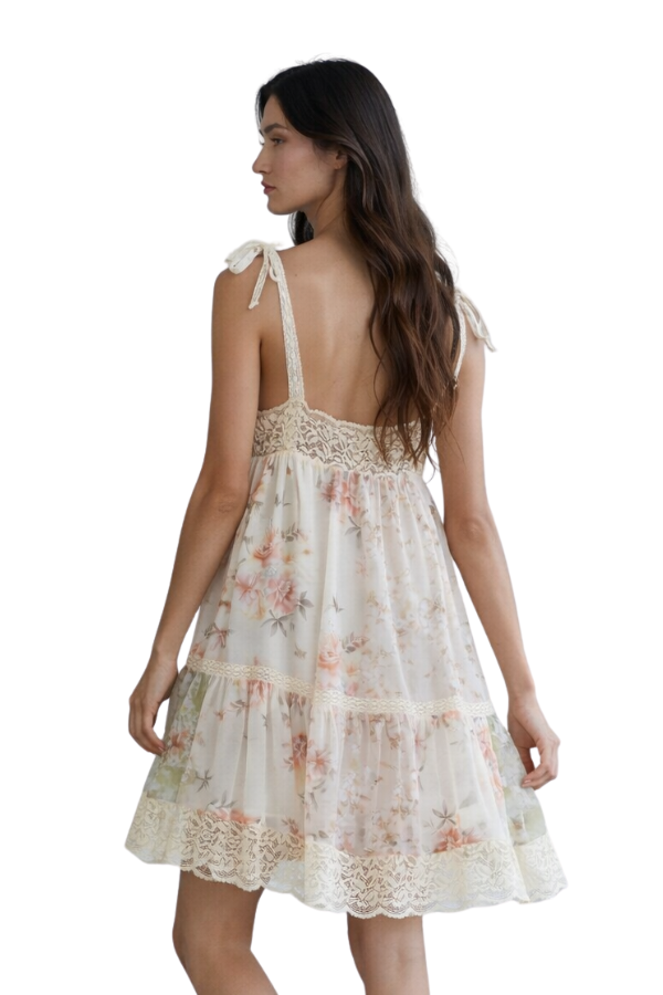 The Lace NYC With Details Flowy Dress