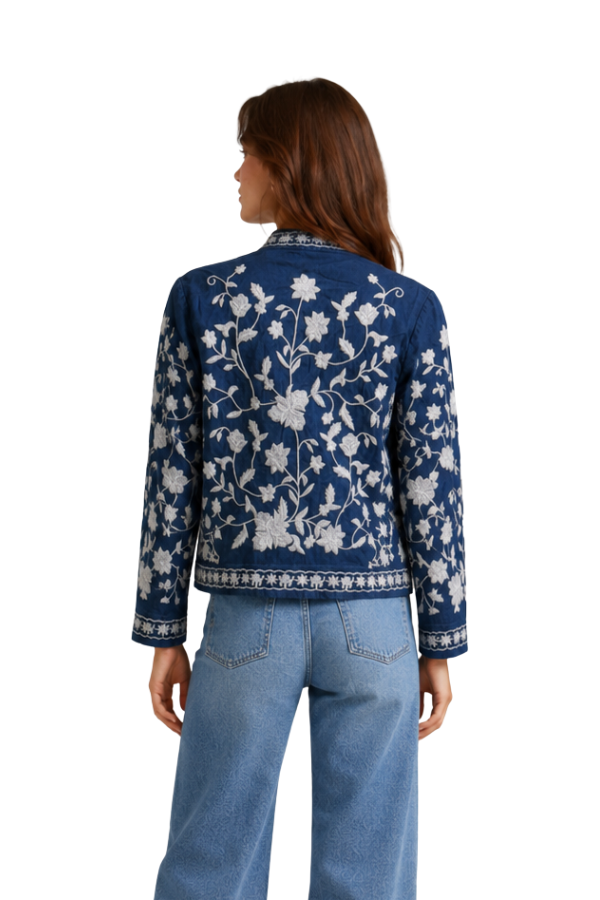 The Veronika Embroidered Jean Top