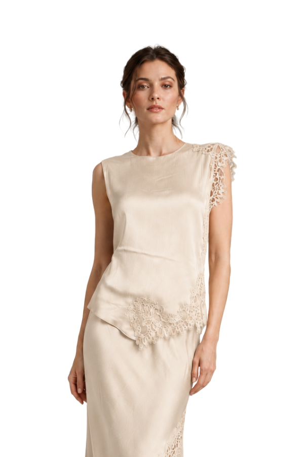 The Diana Mixed Lace Blouse - pookie and sebastian