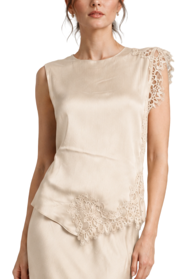 The Diana Mixed Lace Blouse - pookie and sebastian