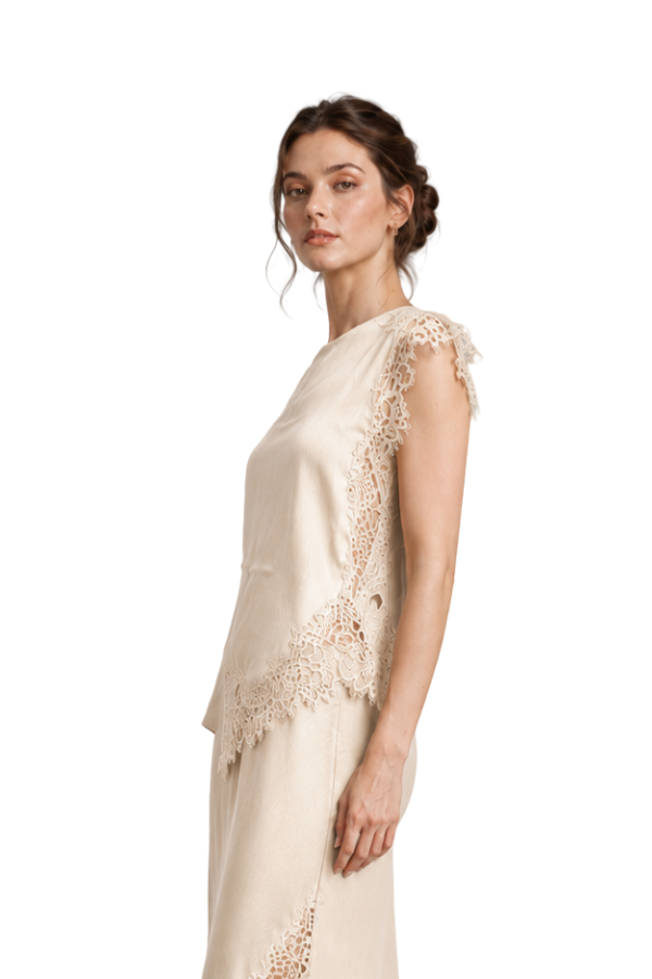The Diana Mixed Lace Blouse - pookie and sebastian