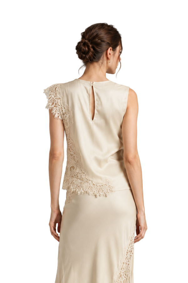 The Diana Mixed Lace Blouse - pookie and sebastian