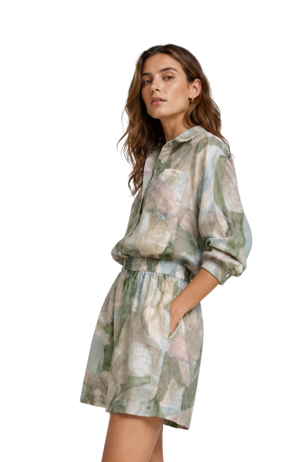 The Camille Abstract Print Blouse