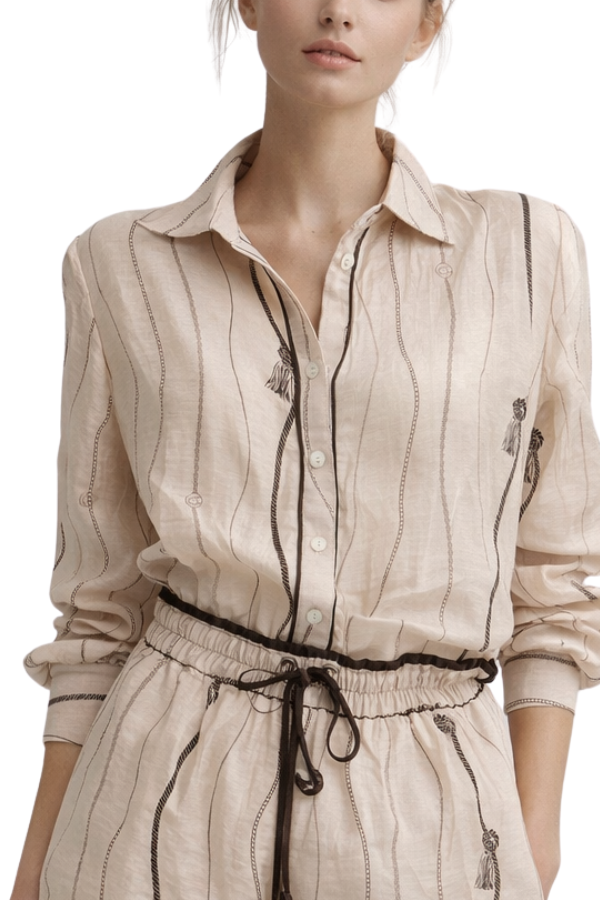 The Monique Wavy Striped Blouse - pookie and sebastian