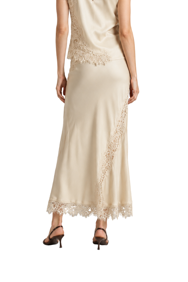 The Diana Mixed Lace Midi Skirt - pookie and sebastian