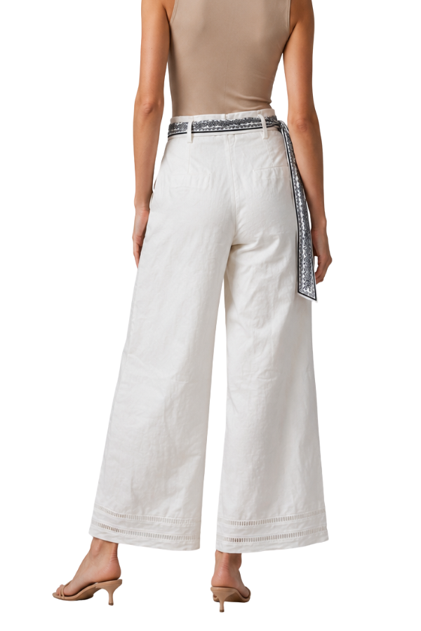 The Marcia High Rise Pants With Scarf Belt