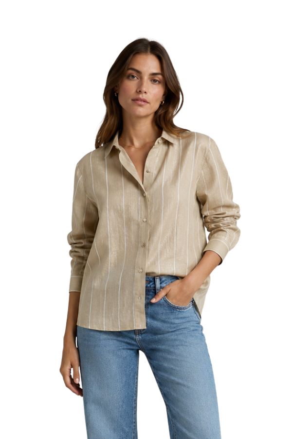 The Charlotte Striped Sheer Shirt - pookie and sebastian