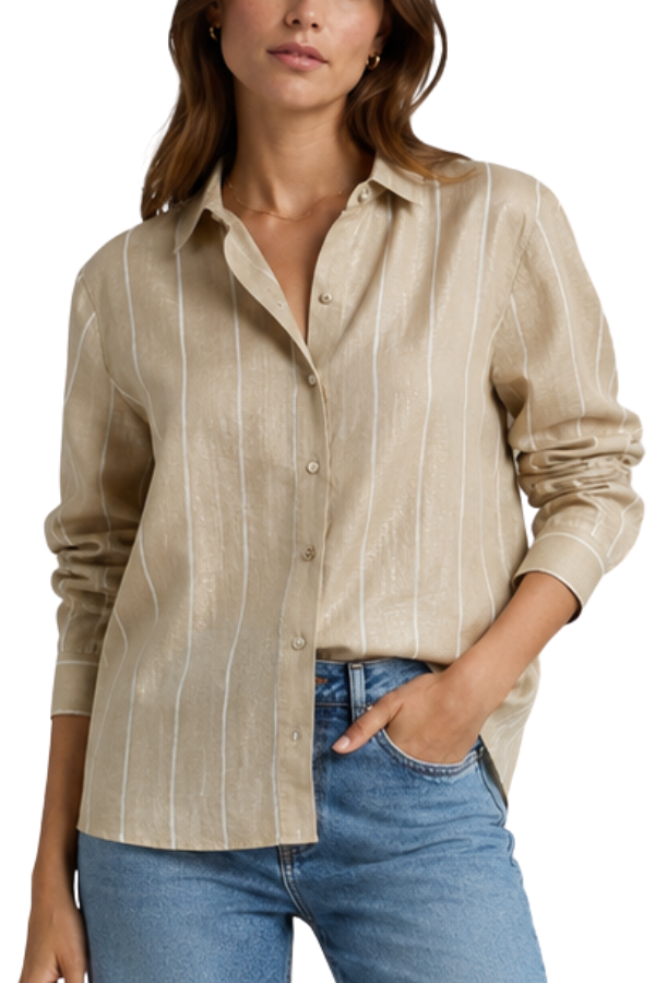 The Charlotte Striped Sheer Shirt - pookie and sebastian