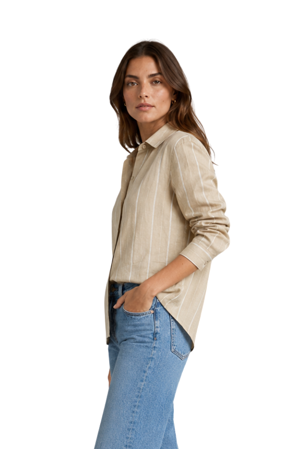 The Charlotte Striped Sheer Shirt - pookie and sebastian