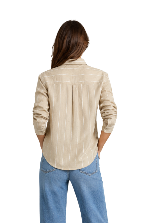 The Charlotte Striped Sheer Shirt - pookie and sebastian