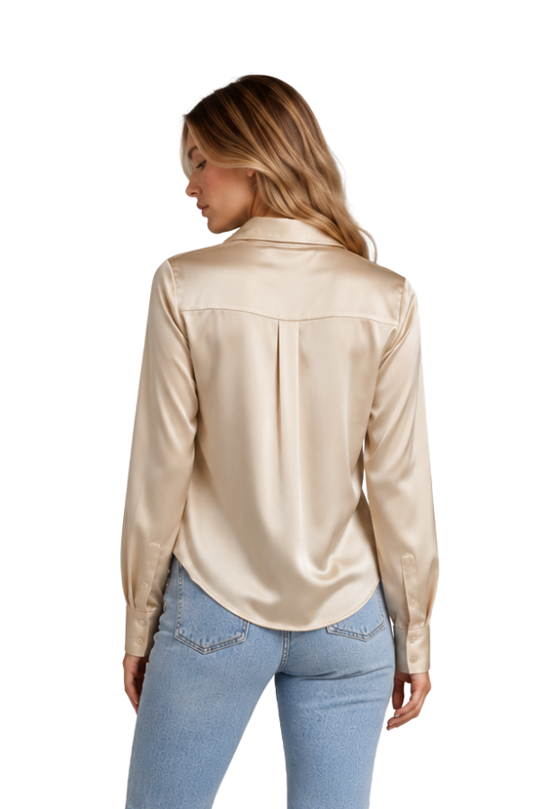 The Diana Satin Button-Up