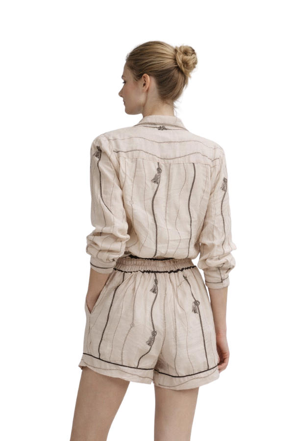 The Monique Wavy Striped Blouse - pookie and sebastian