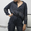 Tencel Button Up Rhinestone Shirt Pookie and Sebastian
