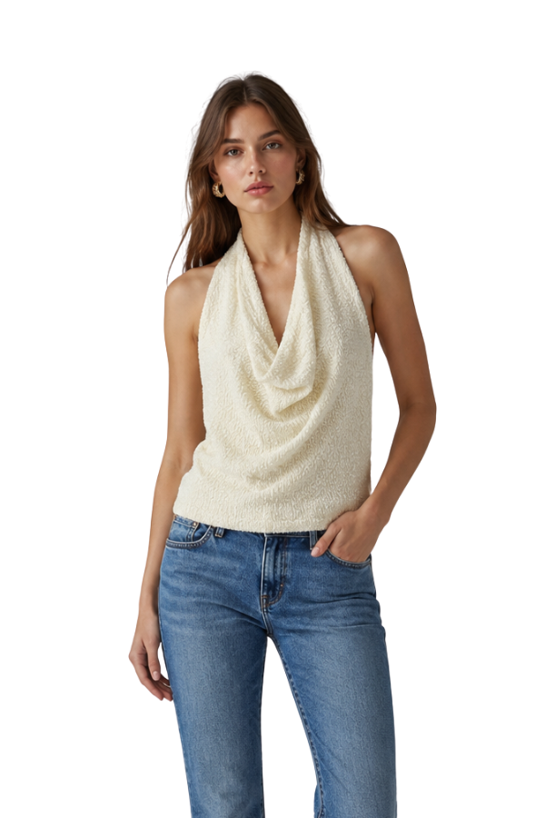 The Veronica Soft Drape Halter Top