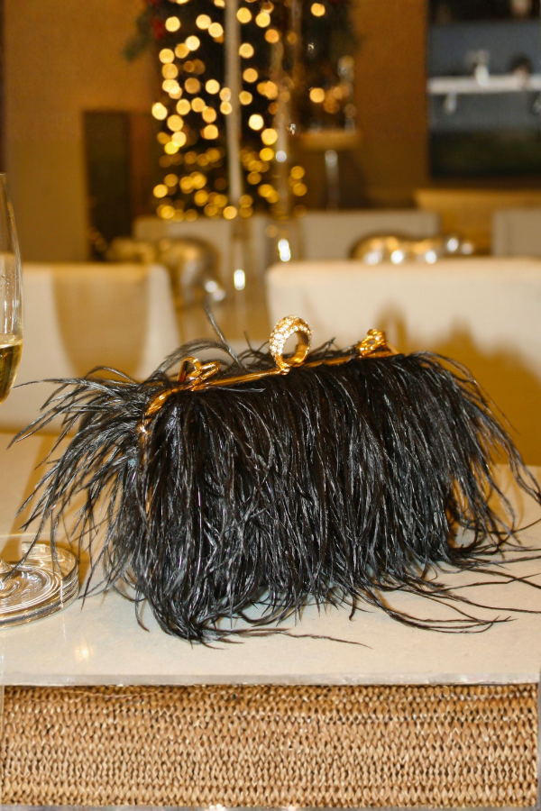 Feathers and Diamonds Evening Clutch