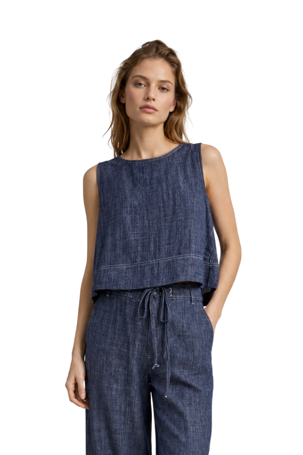 The Verona Sleeveless Linen Top