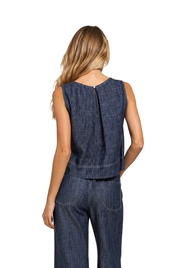 The Verona Sleeveless Linen Top