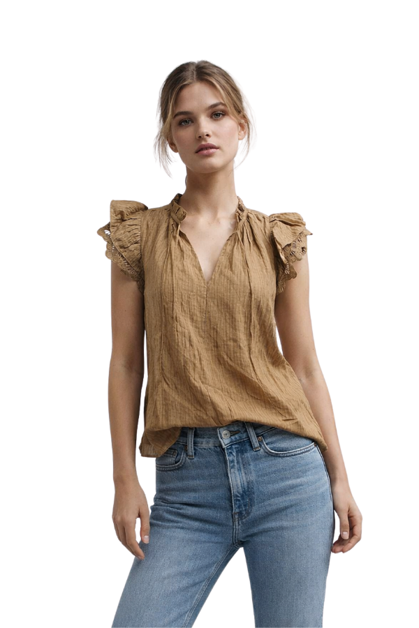 Ruffle Sleeve Top - pookie and sebastian