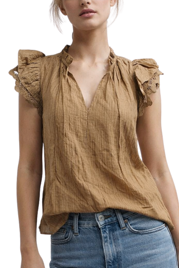 Ruffle Sleeve Top - pookie and sebastian