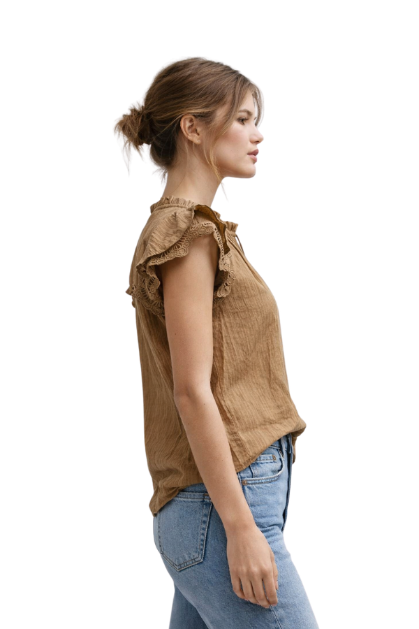 Ruffle Sleeve Top - pookie and sebastian
