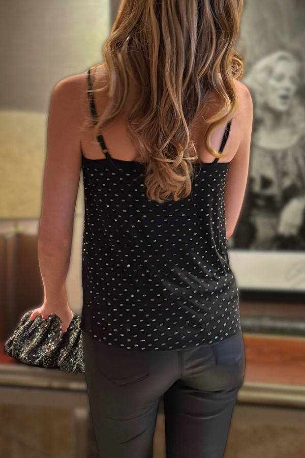 The Embellished Mesh Tank Top