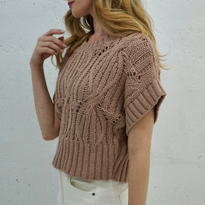 Lucy Crochet Top Sweater