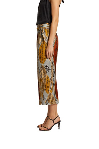 The Zadie Printed Wrap Midi Skirt - pookie and sebastian