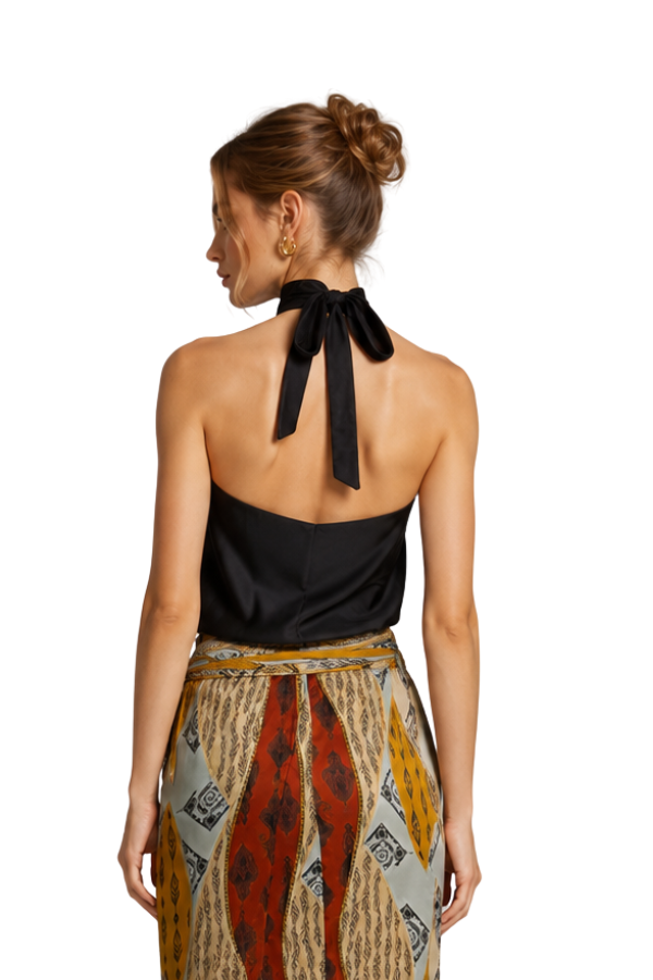 The Ellen Satin Halter Top
