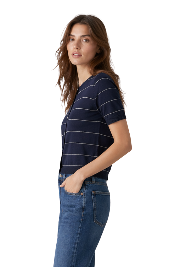 The Deva Stripe Cardigan - pookie and sebastian