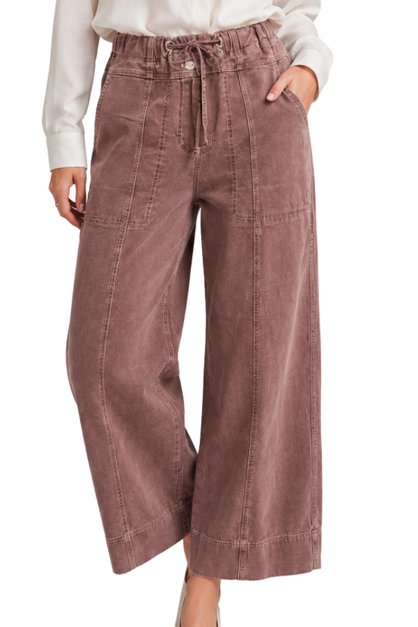 The Alice Drawstring Wide Leg Pants