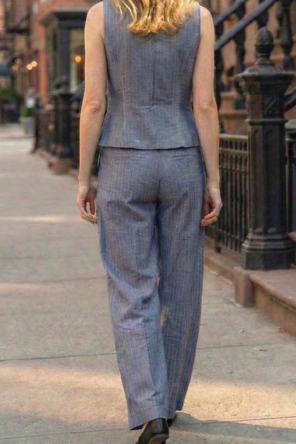 The Eleanor Striped Vest