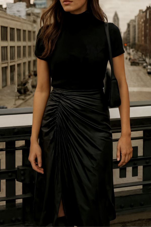 The Aria Vegan Leather Skirt
