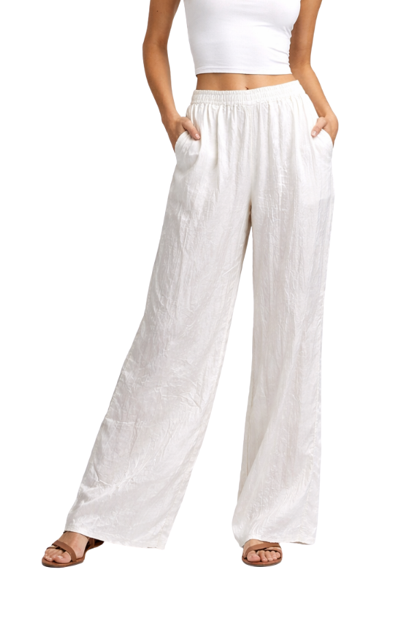 The Clara Crinkled Smocked Pant - pookie and sebastian