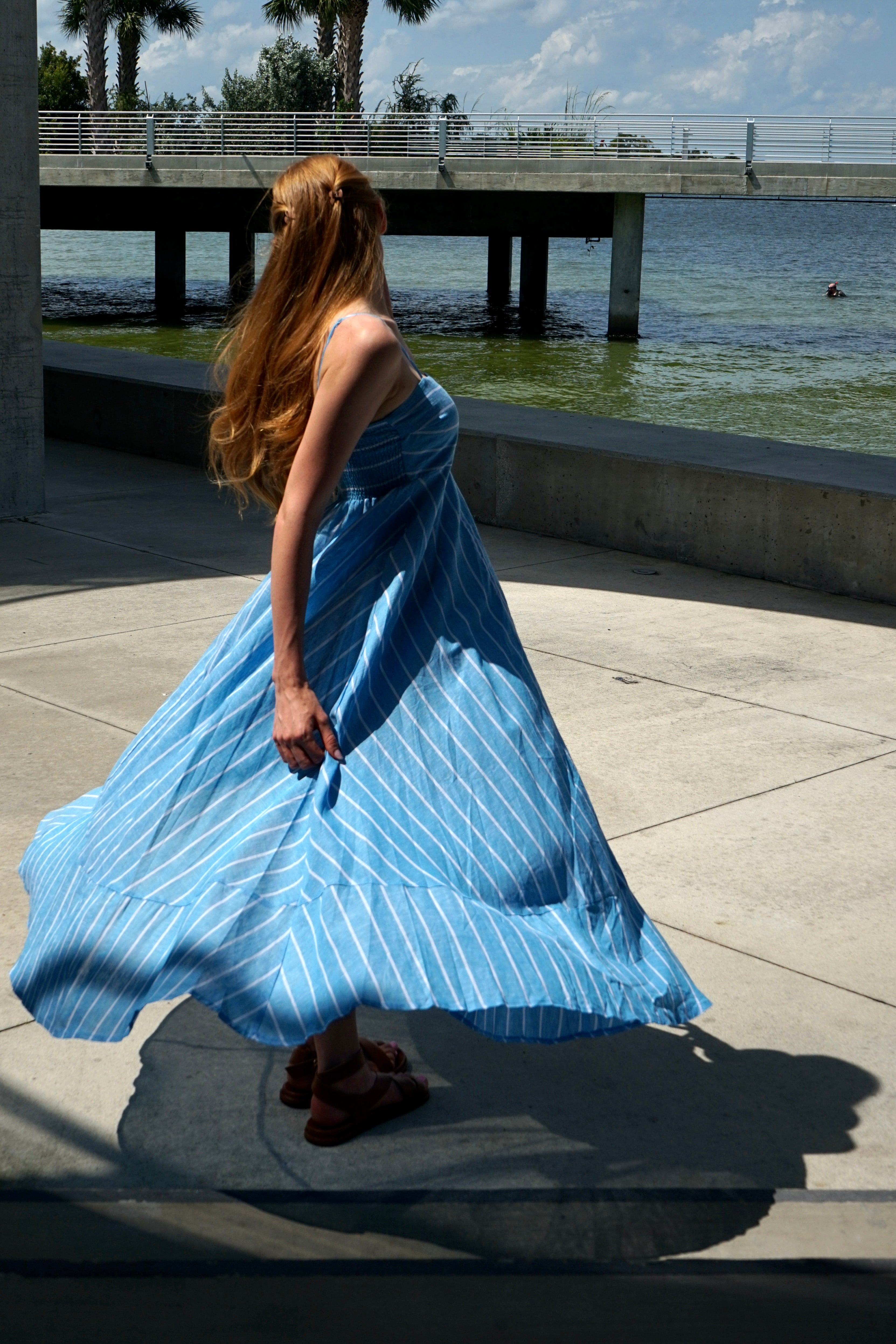 Linen Italian Stripe Dress