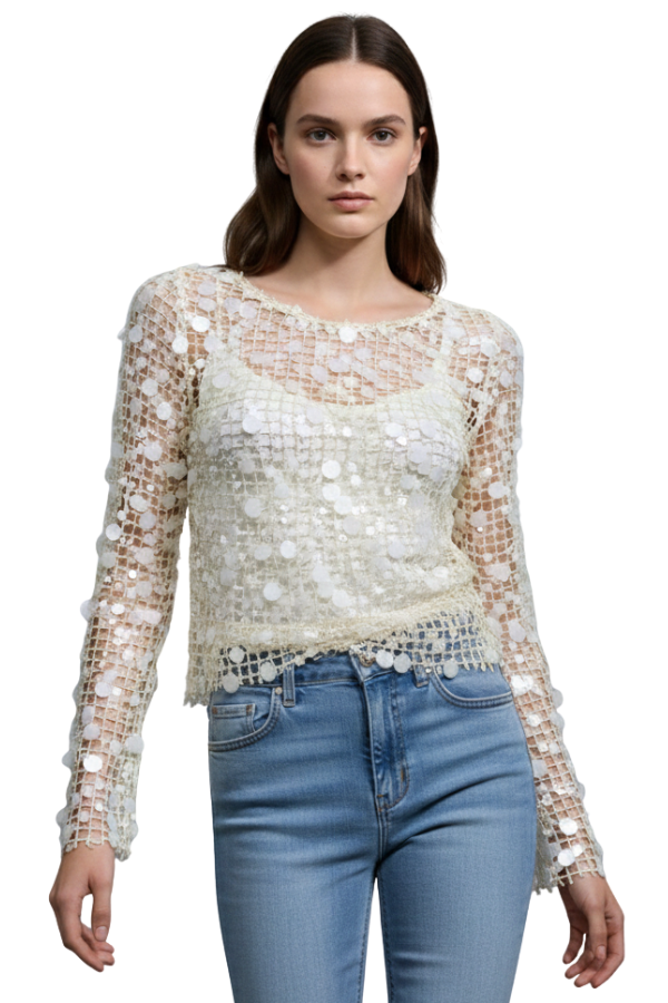 The Lumiere Sequin Long Sleeve Top