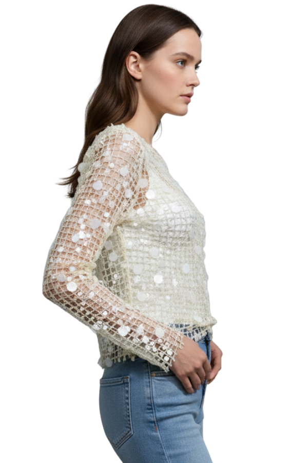 The Lumiere Sequin Long Sleeve Top