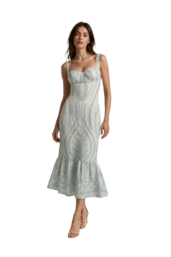 The Victoria Ruffle Bottom Dress S